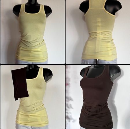 NEU ☀️💜 GR S / 36 TOP 2er Set gelb + braun