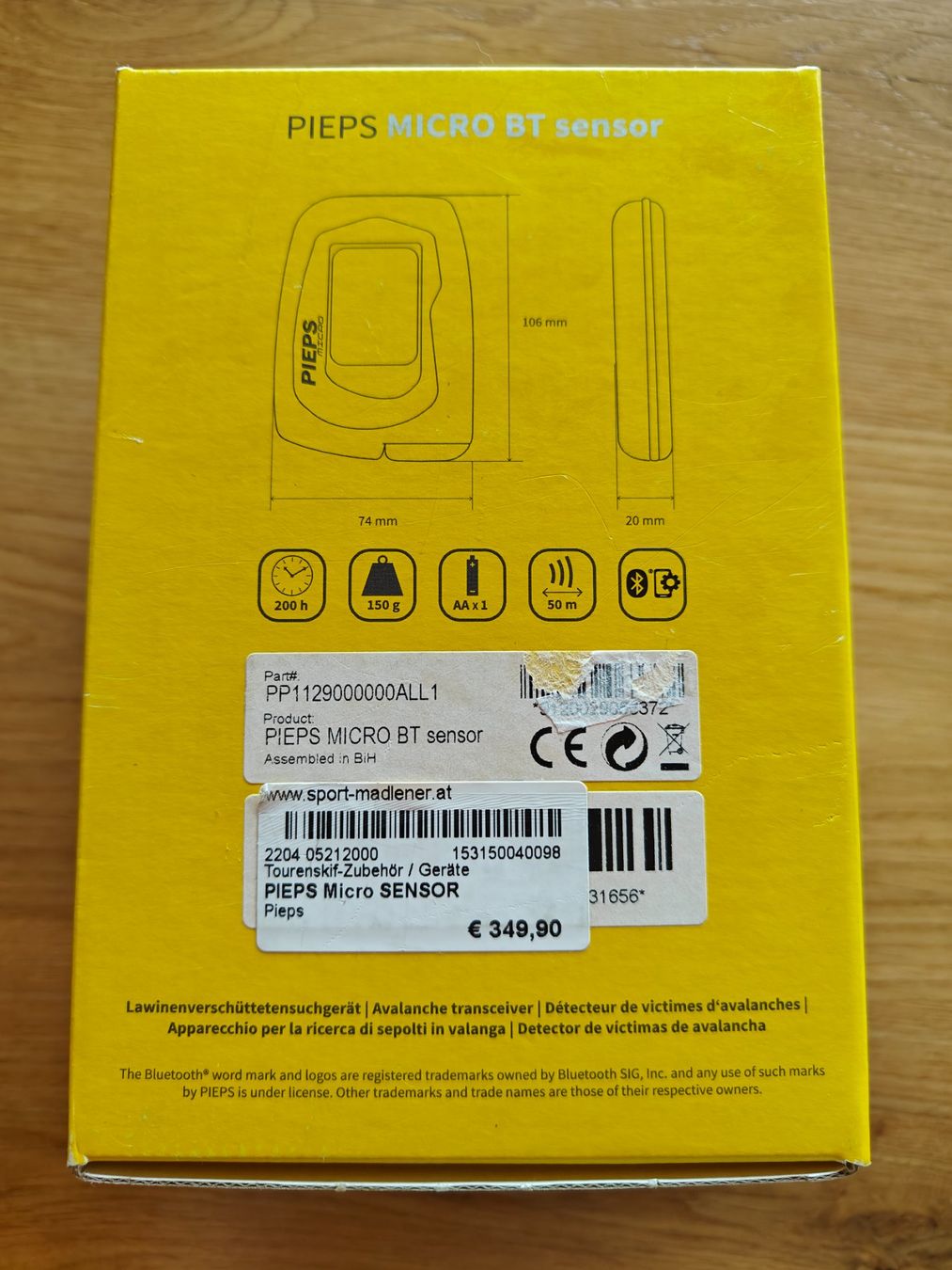 Misurare: PIEPS MICRO BT SENSOR LVS-Gerät - NEU & OVP – Nuovo e nell'imballaggio originale da Buchs SG venduto da snigsch 3