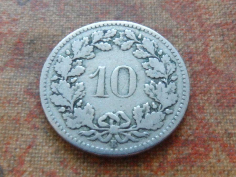 Toutes les monnaies: 10 Rp. 1895  (B) – D'occasion à Romanel-sur-Lausanne par Swift13 1