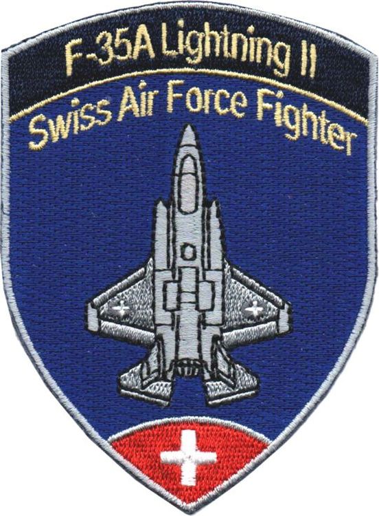 F-35A Lightning II Patch Swiss Air Force mit Klett Stoff (Neu (gemäss ...