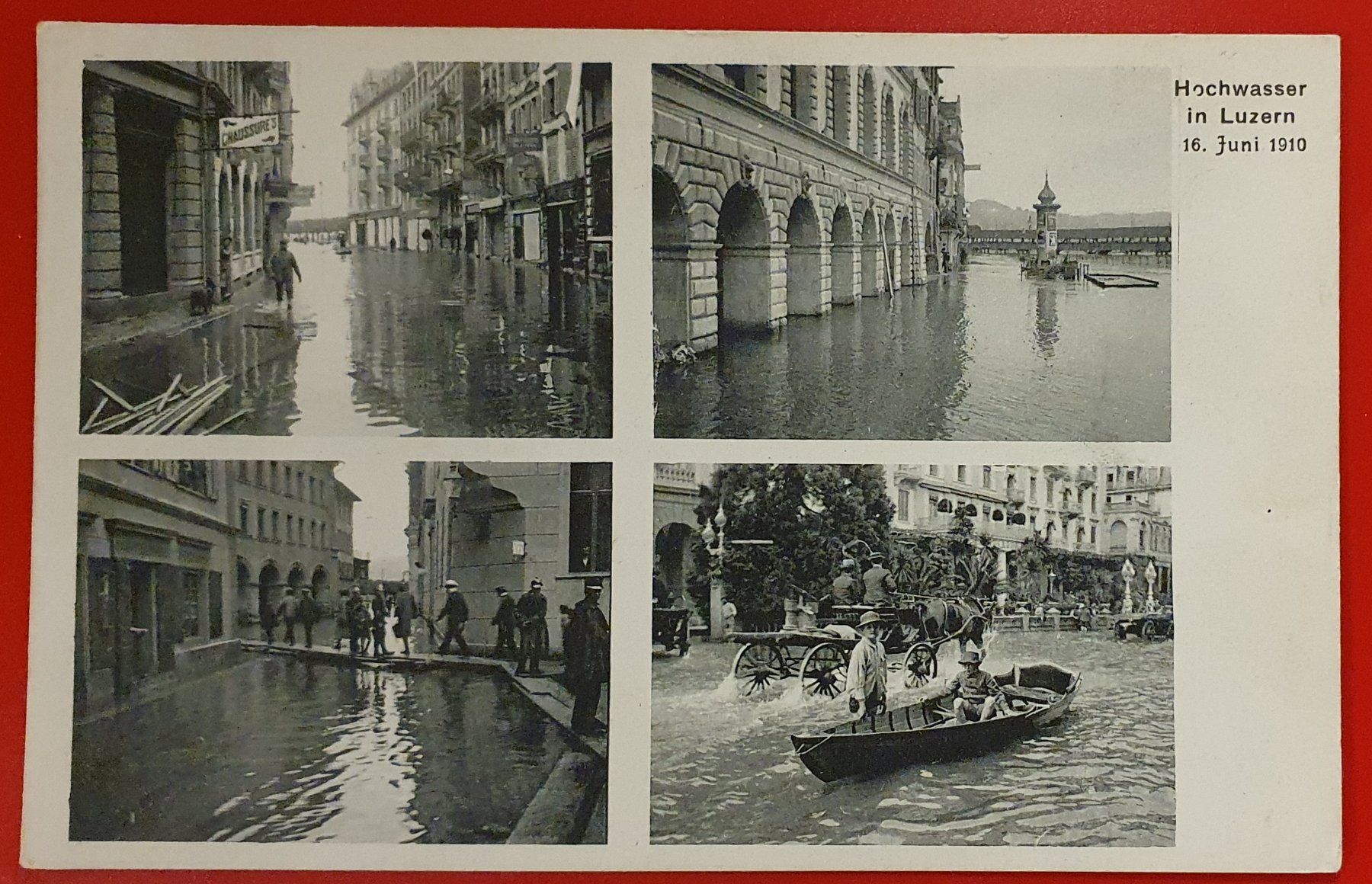 Cartoline postali: Hochwasser in Luzern 1910 – Usato da Kreuzlingen venduto da Rschweiz1