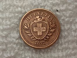1 centime/rappen 1872