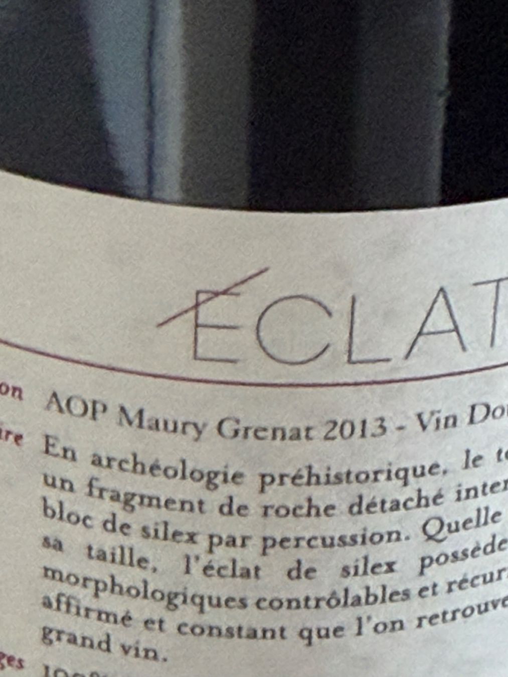 Vino: TAUTAVEL Vingrau 2013 Vin doux Naturel ÉCLAT 2013 – Nuovo (secondo la descrizione) da Roche VD venduto da luc_jwm5 5