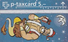 PTT Telefonkarte p-taxcard 5.- Weihnachtsmotiv gebraucht