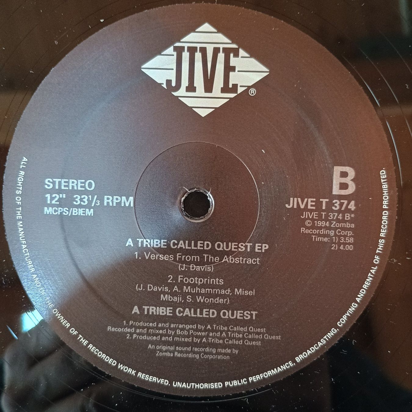 Dischi in vinile: A Tribe Called Quest EP 12" EU-1994 VG++/ NM – Usato da münchenstein venduto da karl_heinz_krasser 3