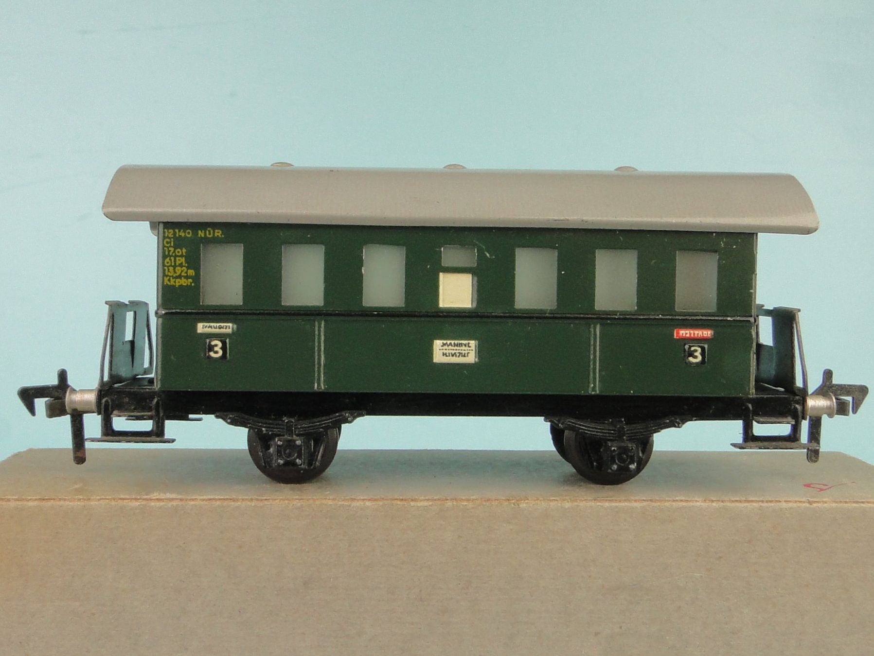 Fleischmann Modellini di ferrovie: Fleischmann Länderbahn Wagen, Blech – Usato da Bülach venduto da cann11 1