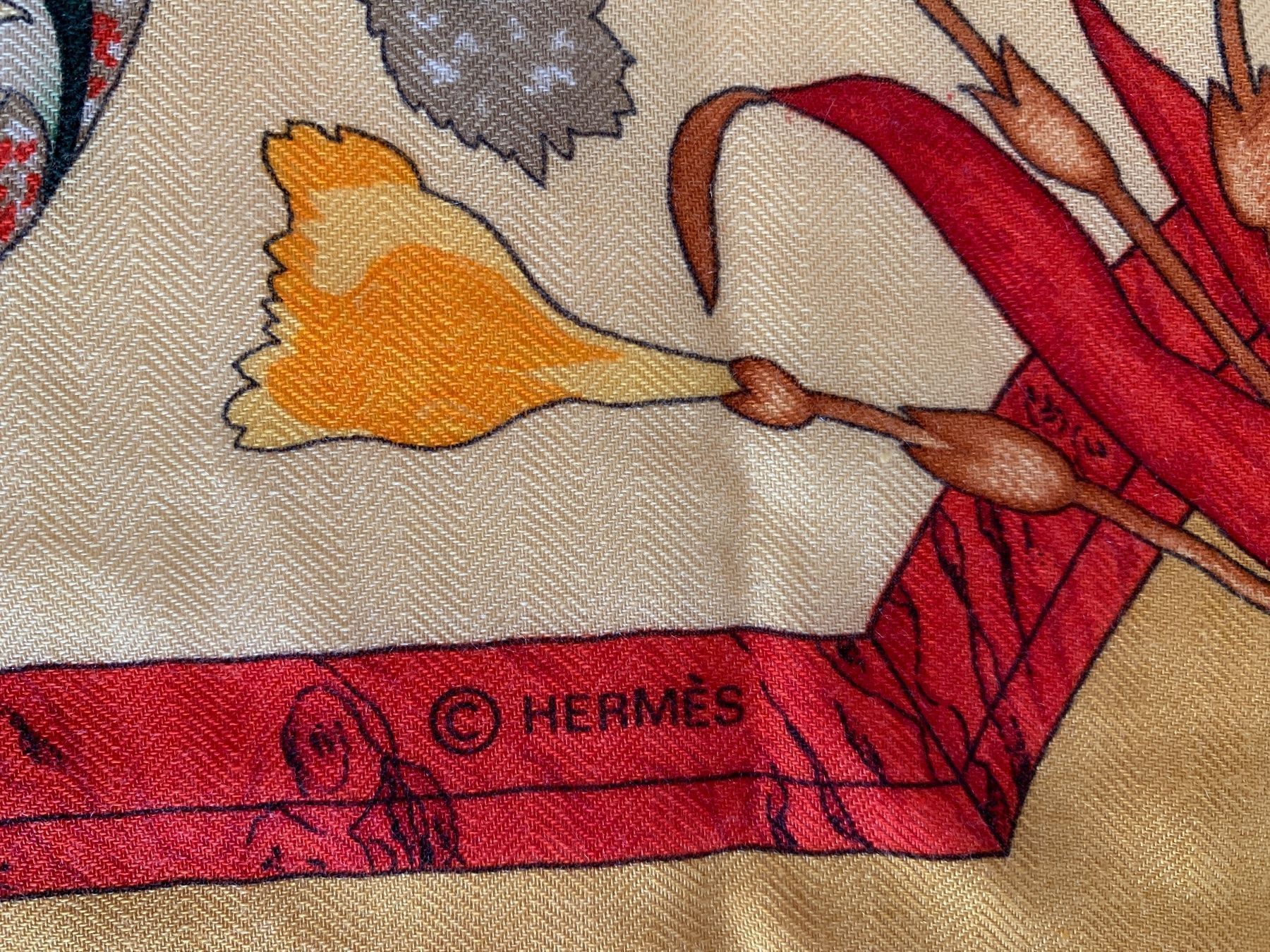 Hermès Foulards, Tücher & Schals: HERMES 140 Kaschmirschal Vintage – Neu (gemäss Beschreibung) aus Bützberg von Alexaborn 1