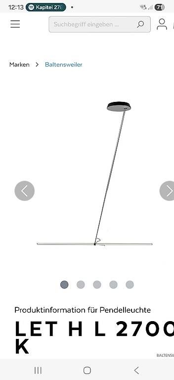 Kronleuchter & Deckenlampen: Baltensweiler Deckenlampe 2700K – Gebraucht aus Aesch BL von Twinw