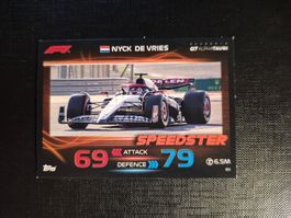 Nyck de Vries Alpha Tauri F1 Team Topps Turbo Attax 2023
