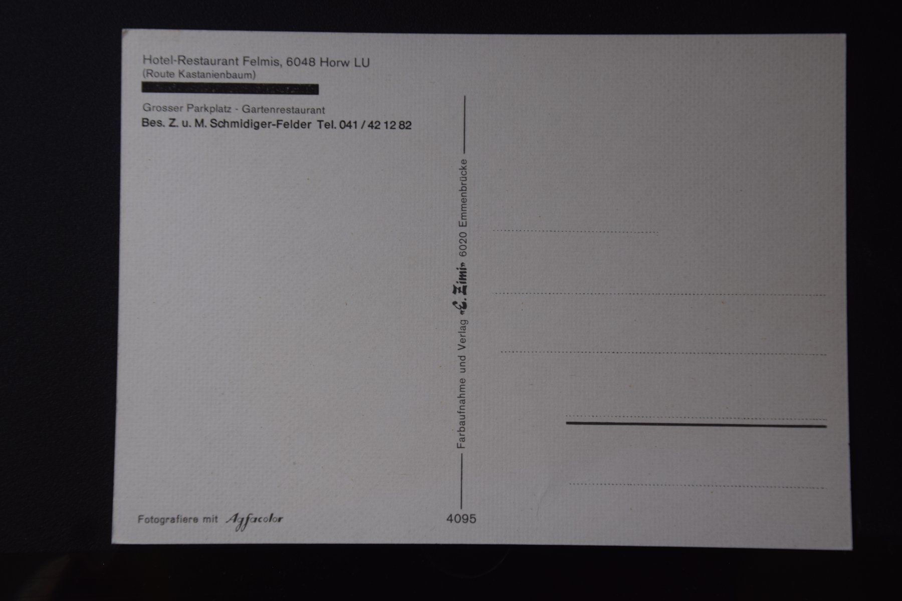 Cartoline postali: AK Luzern, Hotel Felmis – Usato da Luzern venduto da CH2018 1