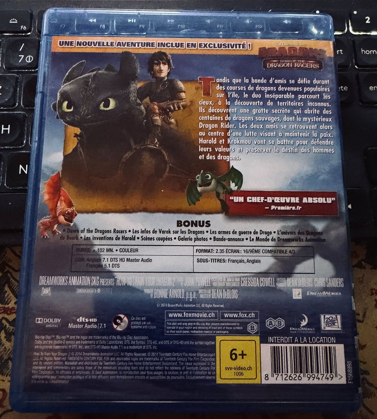 Tous les DVDs: Dragons 2 (2014) - Blu-ray – D'occasion à Semsales par __Florian__ 2