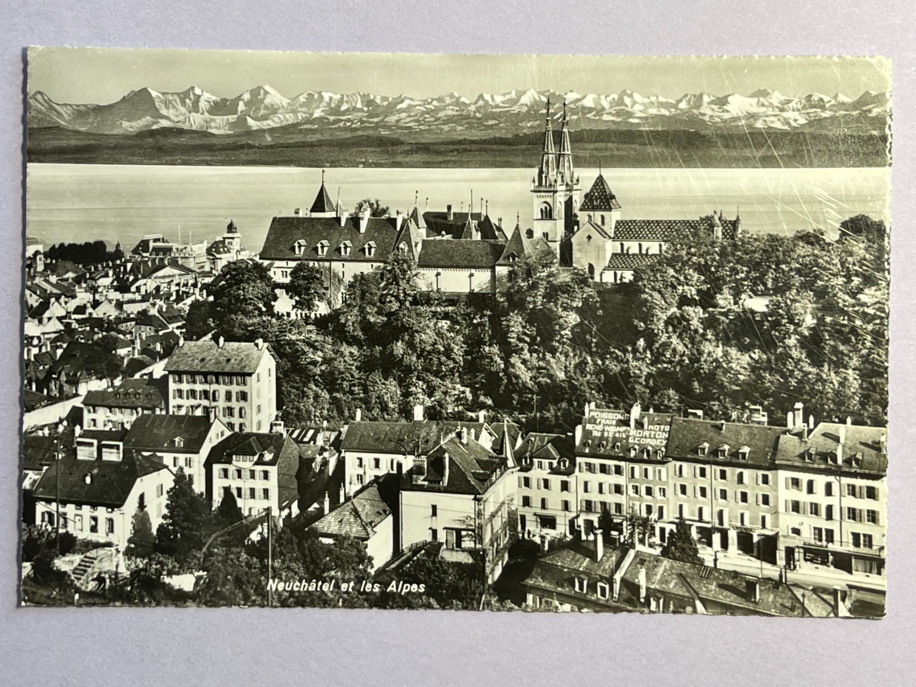 Ansichtskarten: Neuchâtel - et les Alpes – Gebraucht aus Steg VS von _vinci_