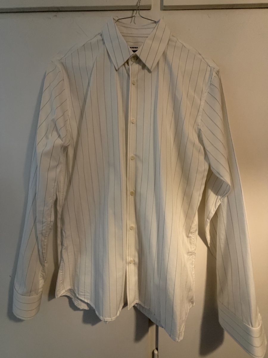 Sandro Camicie: Camicia Sandro a righe bianche e blu taglia L classica fit – Usato da Lugano venduto da can_xdd8 1