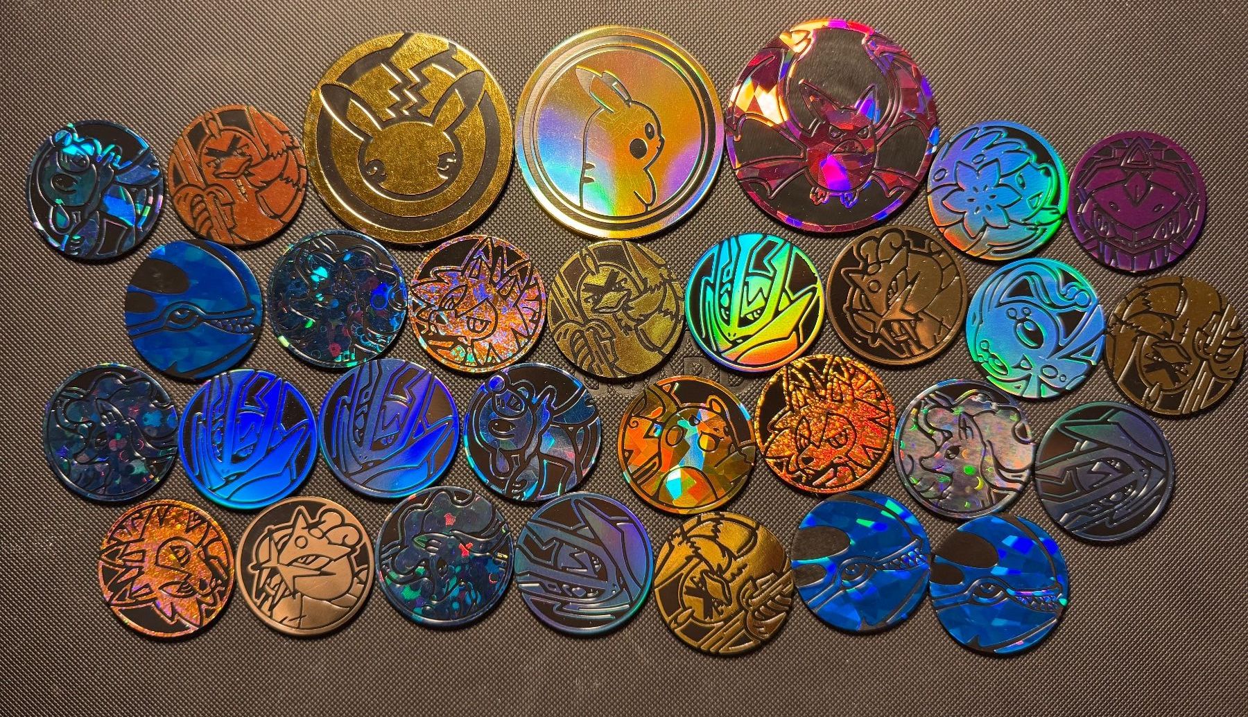 Pokemon Coins 30 Stk. Original gross & klein gemischt (Gebraucht) in ...