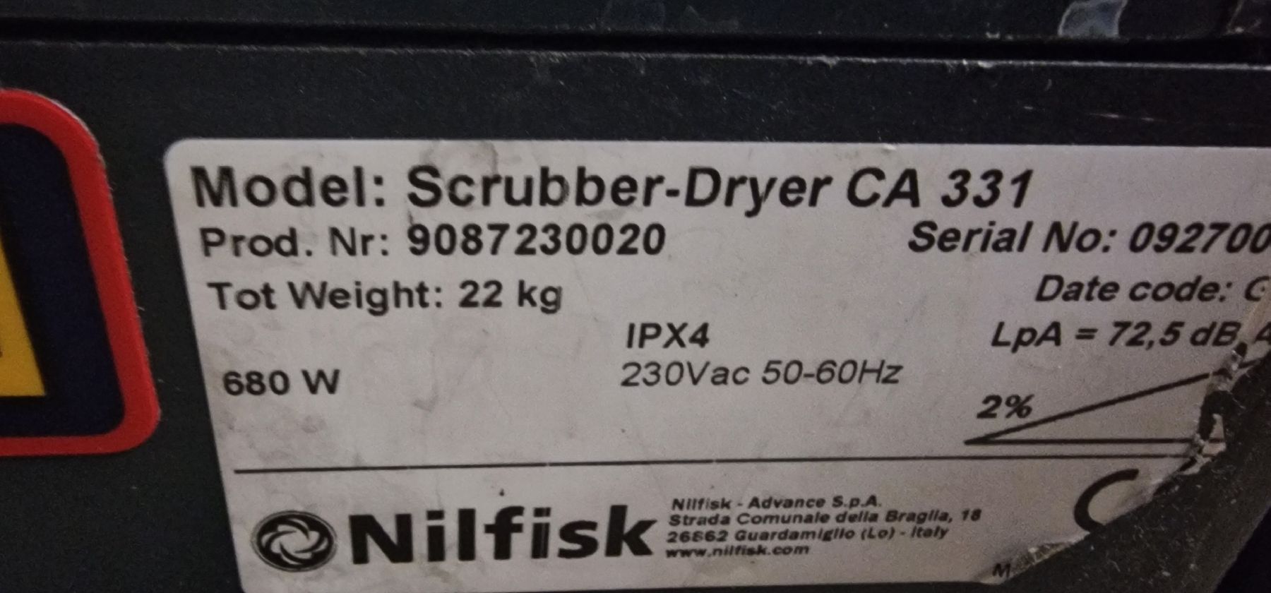Nilfisk Tutte le macchine: nilfisk ca331 – Usato da unterägeri venduto da Cfmotor 2