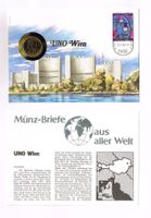 UNO Wien_1987_Münzbrief mit Beschreibung