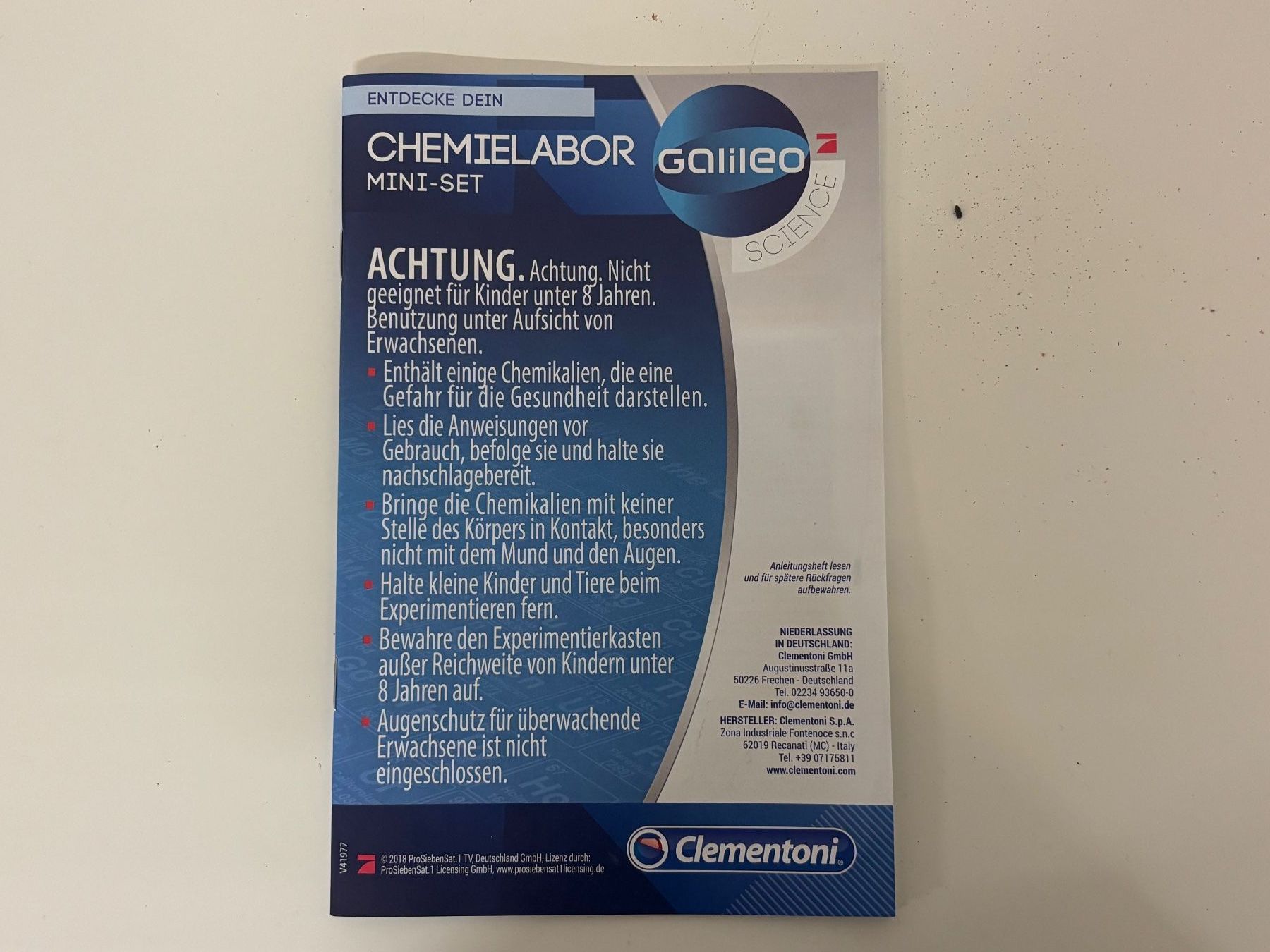 Clementoni Giocattoli: Clementoni Galileo Science - Chemielabor Mini-Set – Nuovo (secondo la descrizione) da Wettingen venduto da Wendemarket 4