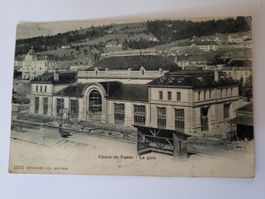 Ansichtskarte La Chaux-de-Fonds Bahnhof 1904 gelaufen R34