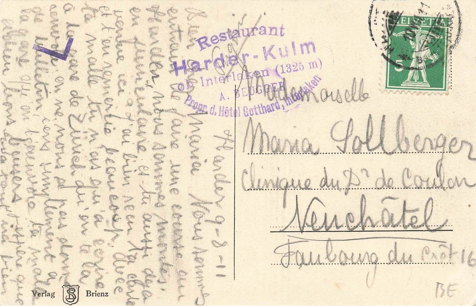 Cartes postales: Harder Kulm Interlaken BE – D'occasion à Biasca par Blenio71 1