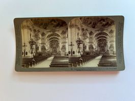 Stereo-Karte 1901 St. Gallen Klosterkirche
