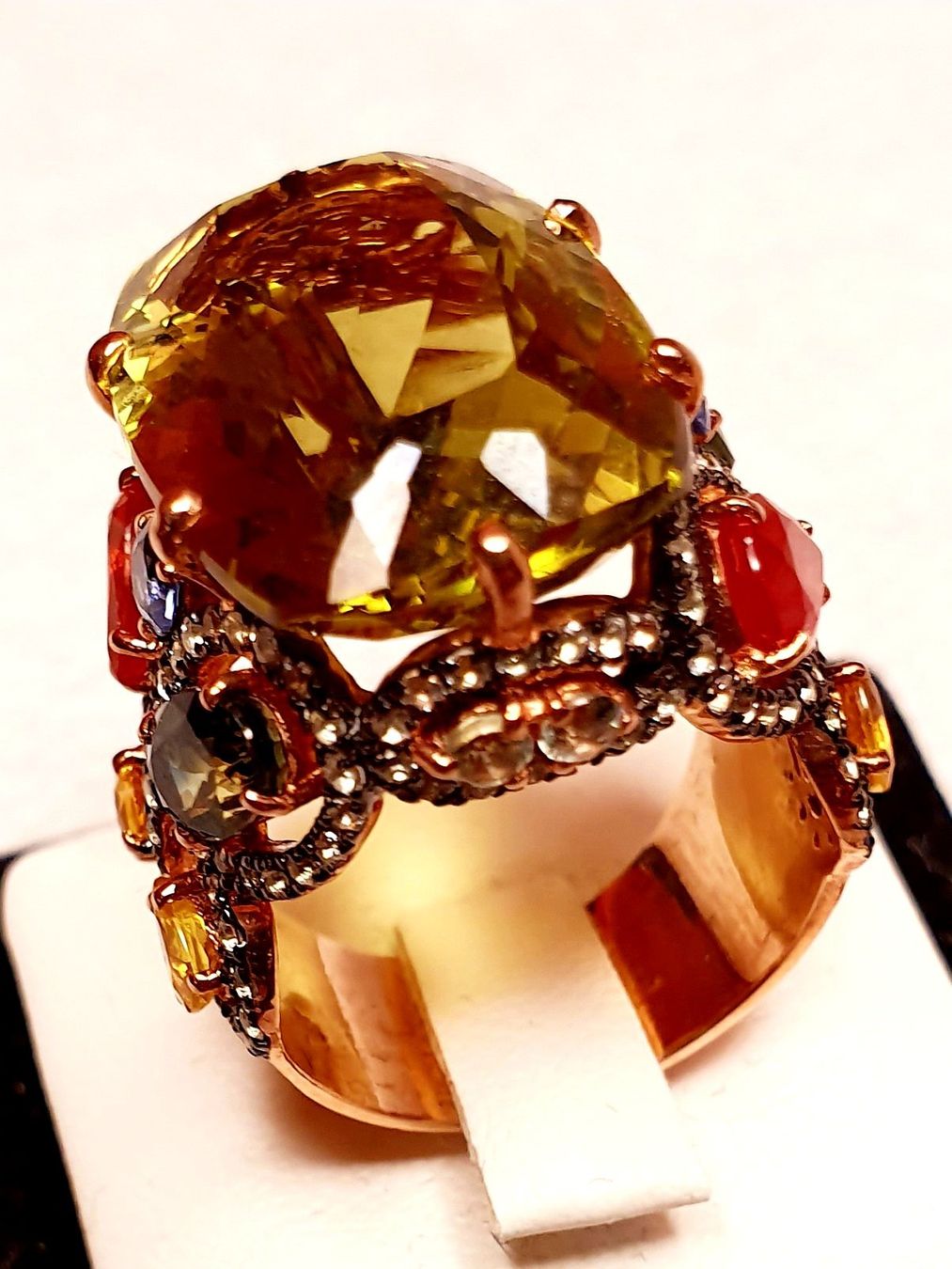 Anelli: Ring mit Citrin, Saphir, Granat, Topas – Nuovo (secondo la descrizione) da Zürich venduto da adriben 2