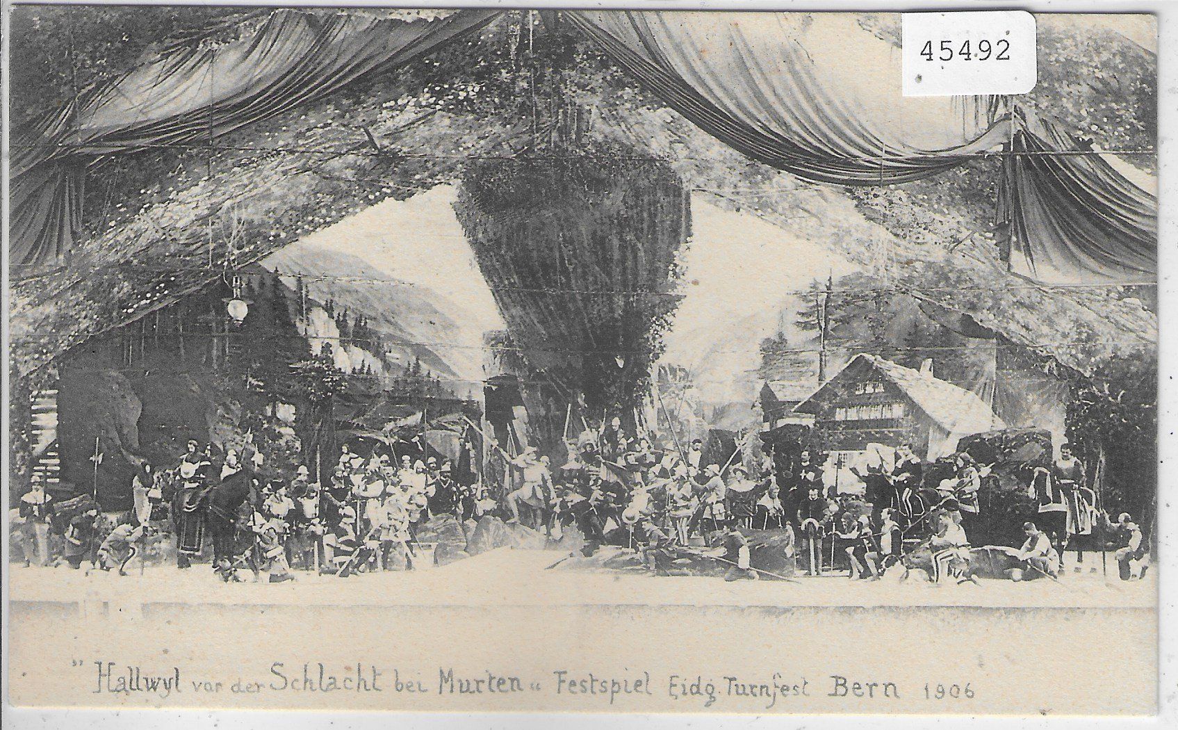 Cartoline postali: Eidg. Turnfest Bern 1906 - Festspiel – Usato da Ettingen venduto da Kartenplanet