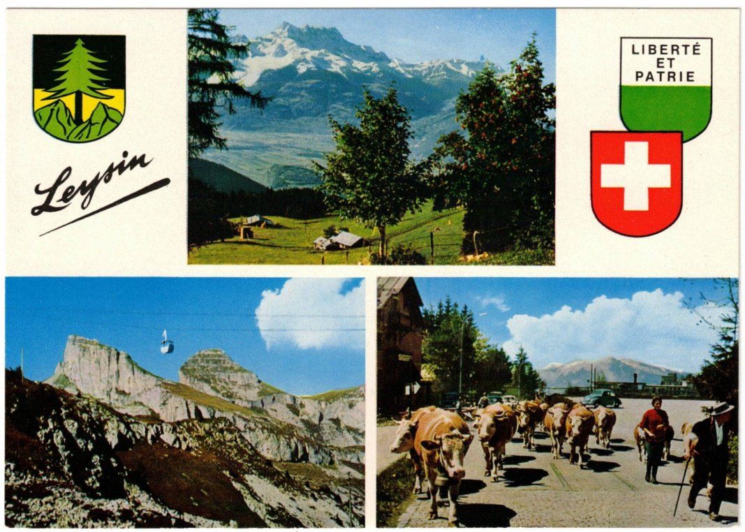 Cartoline postali: Leysin - 3 Bild AK – Usato da Binningen venduto da Mountainrider