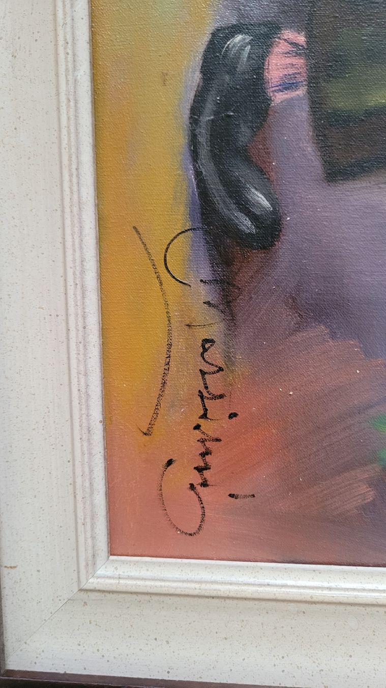 Dipinti: Öl Bild auf Leinwand Clown  – Usato da Wolfhausen venduto da BigiWolfhausen 3