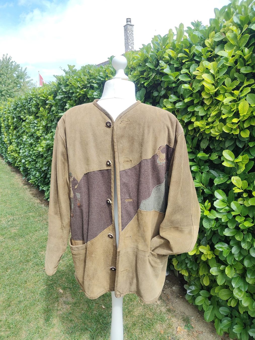 Jacken: Trachten - Lederjacke Herren Patchwork mit Applikationen – Gebraucht aus Märstetten von rogerdererste