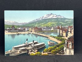 Luzern: Seebrücke und Pilatus