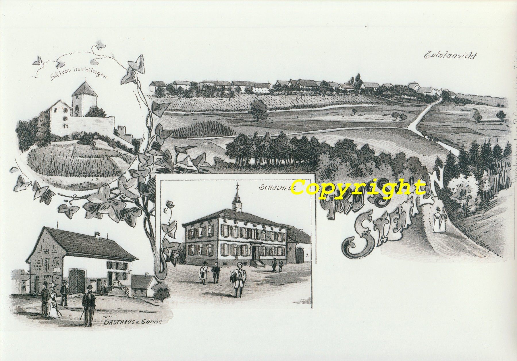 Poster & Bilder: Stetten, SH  -  (um 1900) – Gebraucht aus Fällanden von Blausegelfliege