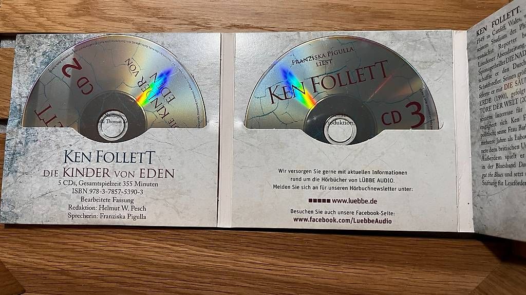 Hörbücher: Ken Follett: Die Kinder von Eden  5er CD Hörbuch TopZustand – Gebraucht aus Aarau von fij_wn2r 2