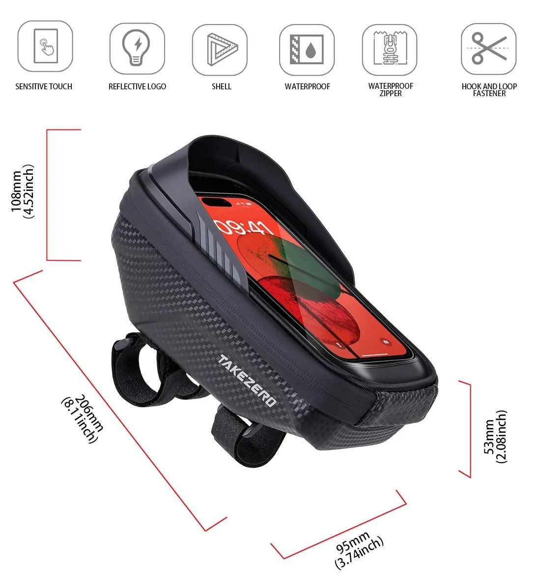Borse: Fahrrad-Lenkertasche EVA mit Handyhalter – Nuovo e nell'imballaggio originale da Genève venduto da Anna-38 6