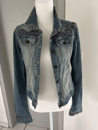Twin-Set Jeans Jacke, Gr. S, used Look, mit Schmucksteinen🤩