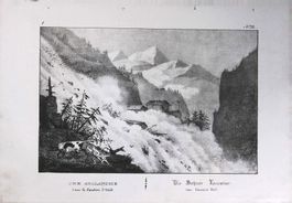 Lawine Uri Lithographie von Weibel Comtesse 1837