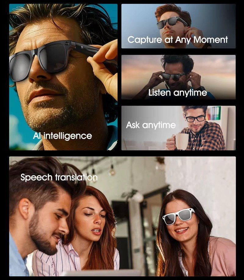 Blackmagic Videocamere: AI Smart Glasses GPT 100mp Multifunktionskamera Chat Bluetoo – Nuovo e nell'imballaggio originale da Unterägeri venduto da RmOnline 4