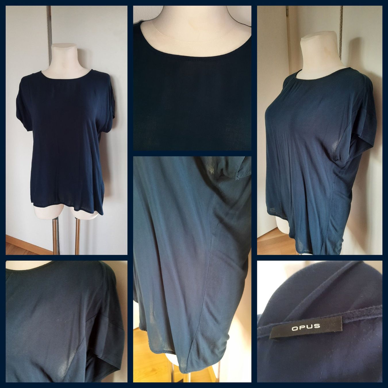 Opus Camicette: ***OPUS*** Blusenshirt blau-grün Gr 44 – Usato da Wädenswil venduto da H2H_Secondhandshop