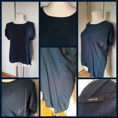 ***OPUS*** Blusenshirt blau-grün Gr 44