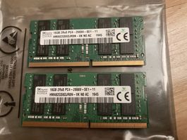 32GB RAM (2x16) SK Hynix HMA82GS6DJR8N DDR4 2666MH SO-DIMM