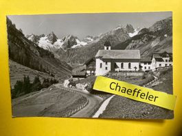 1956 Die Sustenstrasse im Meiental. Kirche Meien,