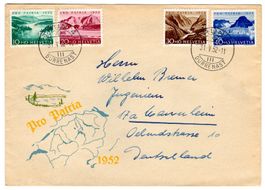 PP 1952 - illustrierter FDC von BERN nach MANNHEIM (DE)