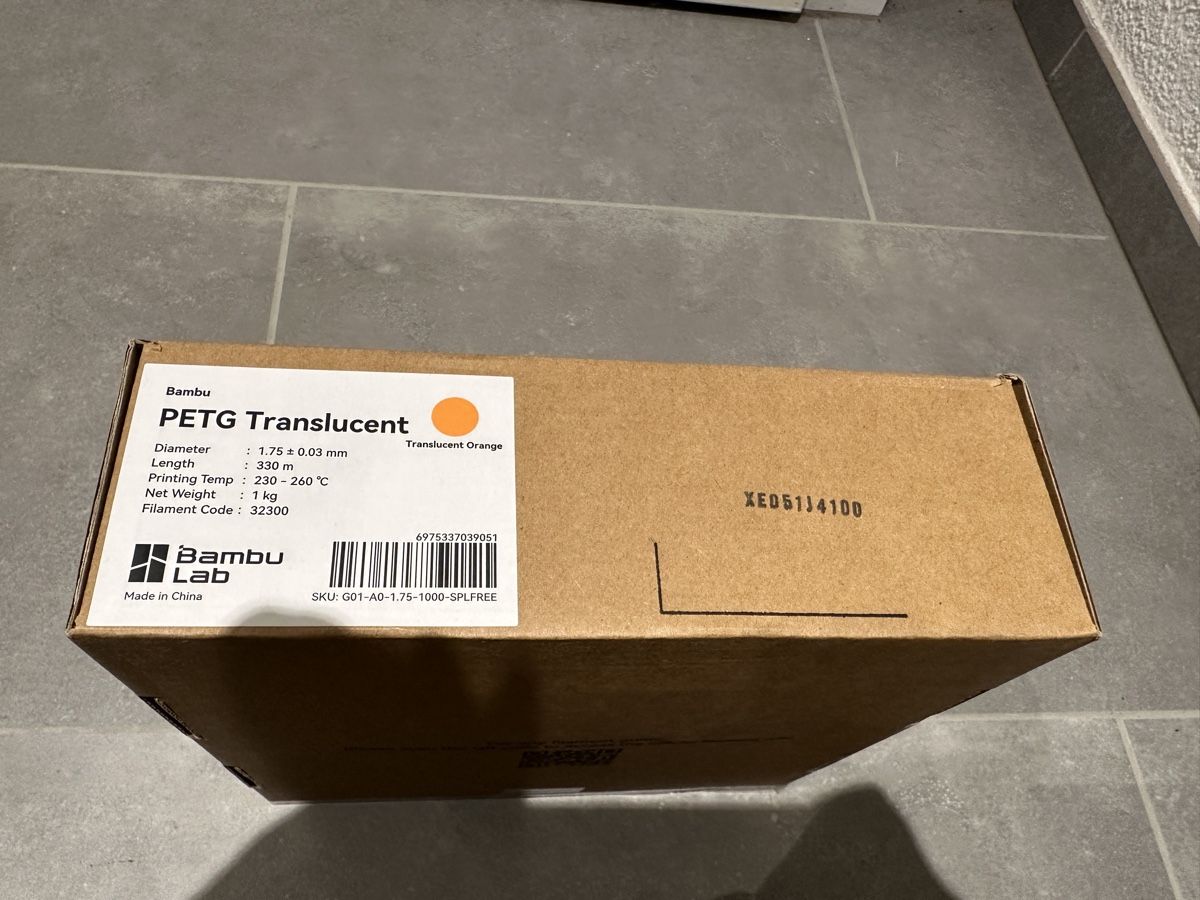 Bambu Lab Imprimante 3D: Bambu PETG Translucent Orange 1.75mm 1kg – Neuf (Voir description) à Döttingen par zepelin60
