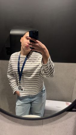 Langarmshirt gestreift Damen Grösse S leichter Zustand