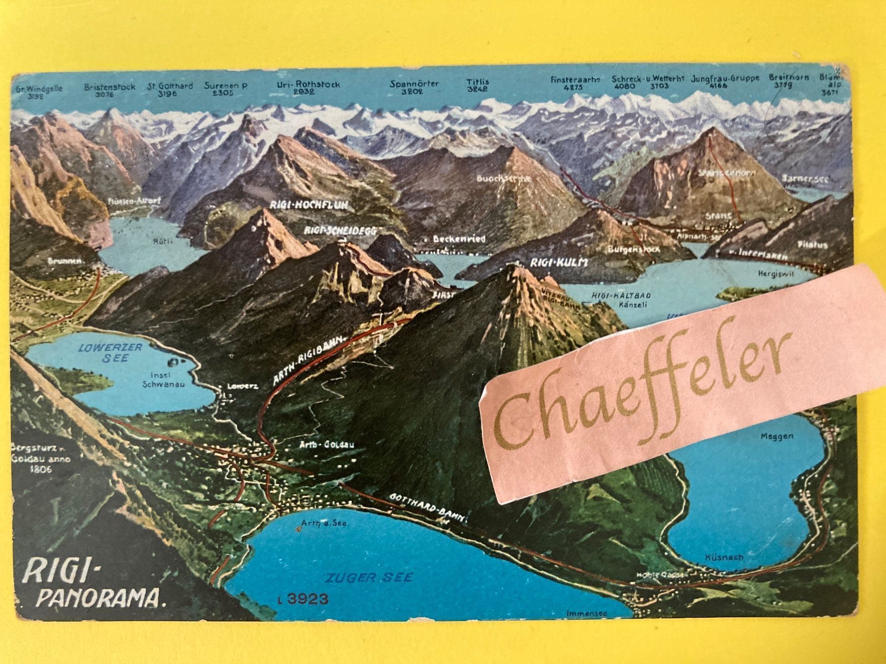 Ansichtskarten: 1911 Rigi - Panorama – Gebraucht aus Zürich von Chaeffeler