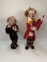 Vintage Künstlerpuppen Musiker & Clown mit Geige