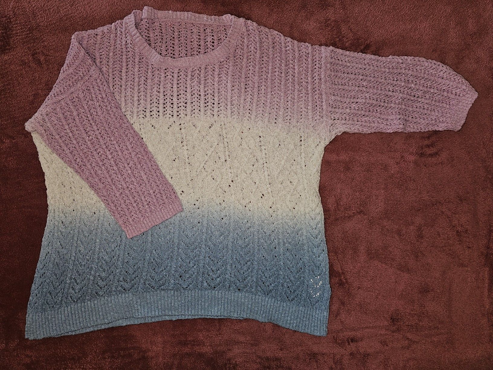 Maglioni & Felpe: Strickpullover mit Farbverlauf, rosa-weiss-blau, XL, NEU – Nuovo (secondo la descrizione) da Heiden venduto da Taronia 1