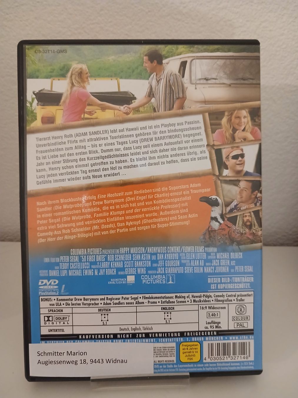 Tutti i DVDs: 50 erste Dates – Usato da St. Margrethen SG venduto da SamusAran 1