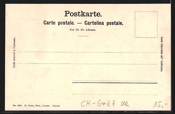 Cartoline postali: Goeschenen, Eingang zum grossen Gotthard – Usato da Berlin venduto da bartko-reher 1