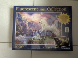 Puzzle Clementoni 1000 Teile Einhorn leuchtend neu OVP