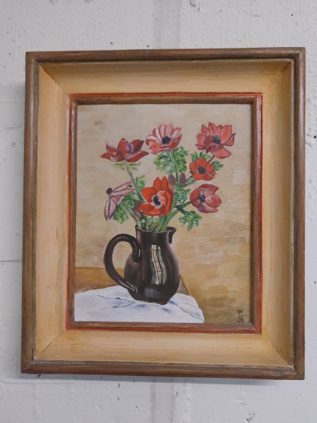 Dipinti: GEMÄLDE AUF LEINWAND BLUMEN 22X28 MIT HOLZRAHMEN SIGNIERT – Usato da Eggenwil venduto da wydl 1